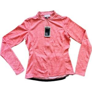NWT Giro Women's New Road Long Sleeve Jersey Small Glow Red Heather Full Zip